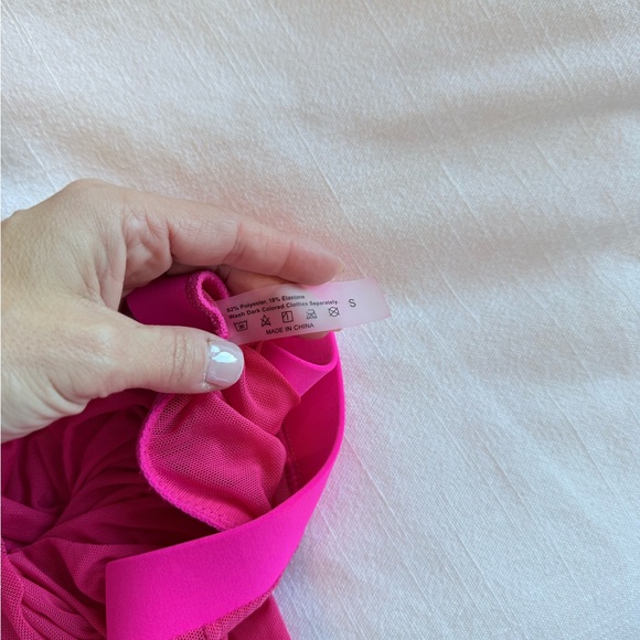 Pink Ruffle Flared Leggings - Picture 3 of 4